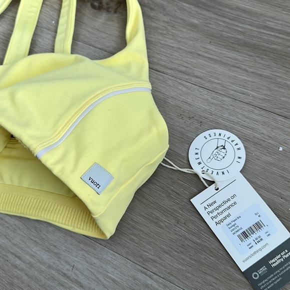 Vuori Daily Piped Bra sunlight Racerback Sports Bra Intimates - Picture 8 of 10
